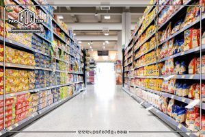 چیدمان قفسه‌ها و محصولات