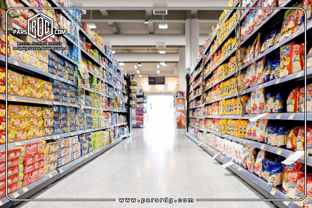 چیدمان قفسه‌ها و محصولات