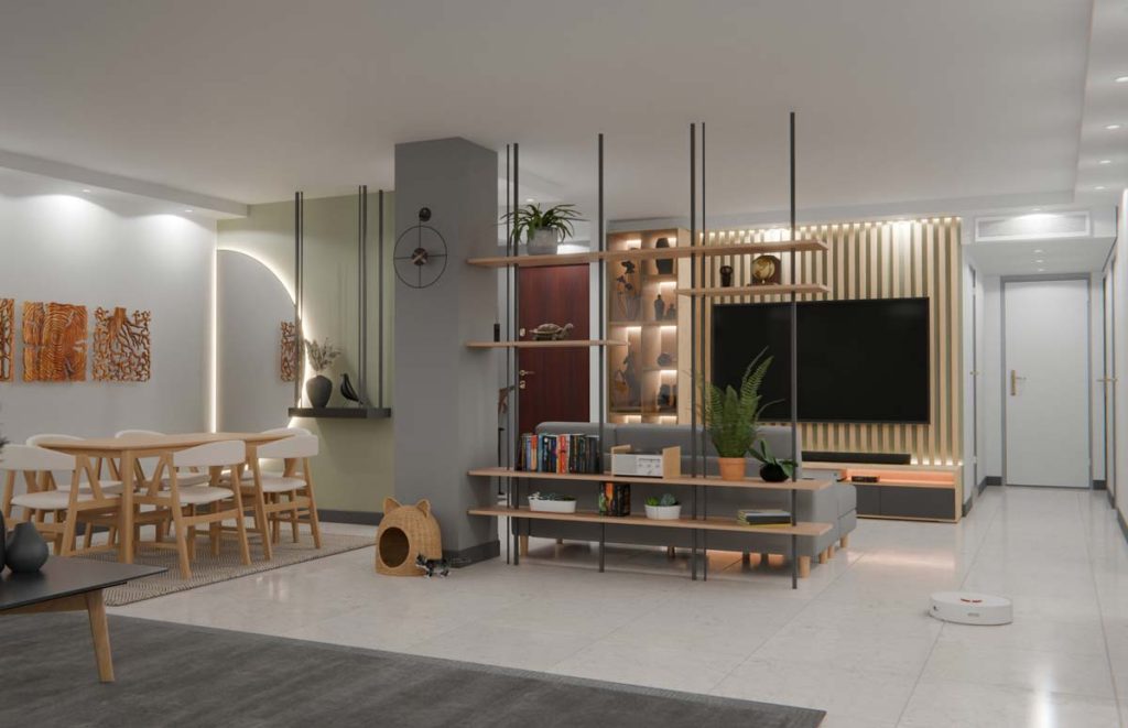 portfolio 3 طراحی معماری داخلی و نما با مدلسازی سه‌بعدی